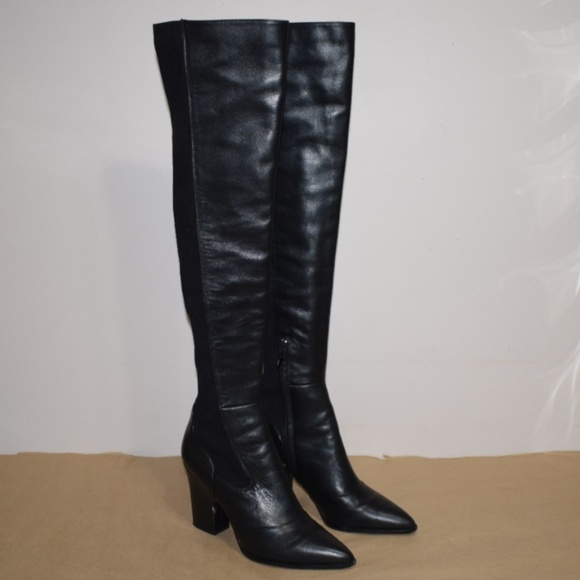 Sam Edelman Shoes - Sam Edelman Black Over-the-Knee Pointed Toe Block Heel Boots